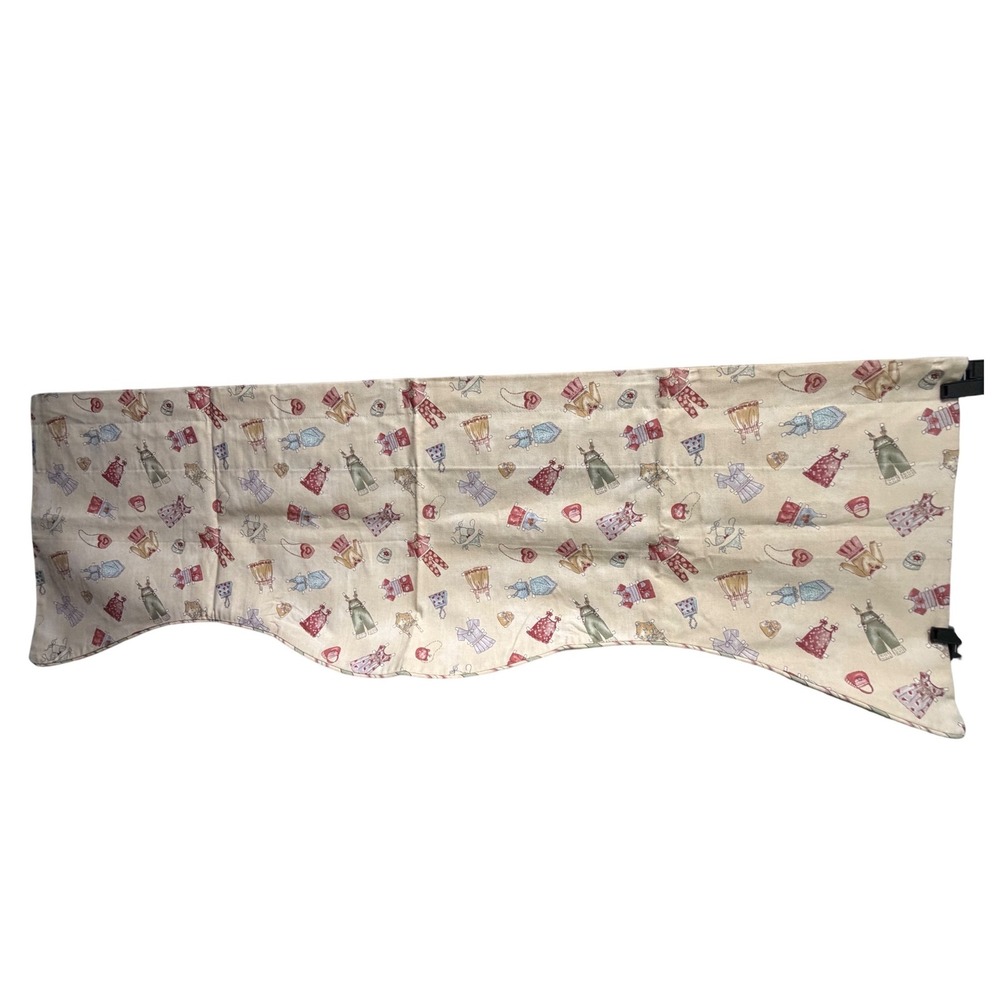Paper Doll‎ Print 2 Window Valances52x17 Cream Excellent Lined USA